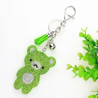 Cute Bear Flannel Diamond Women's Keychain sku image 11