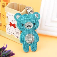 Cute Bear Flannel Diamond Women's Keychain sku image 12
