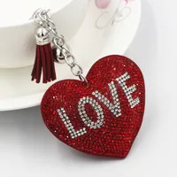 Glam Sweet Letter Heart Shape Flannel Women's Keychain main image 1
