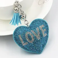 Glam Sweet Letter Heart Shape Flannel Women's Keychain main image 3