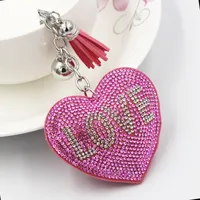 Glam Sweet Letter Heart Shape Flannel Women's Keychain main image 4