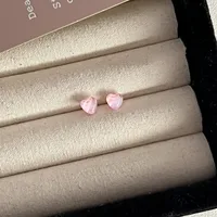 1 Pair Basic Simple Style Heart Shape Butterfly Bow Knot Plating Alloy Zircon Ear Studs sku image 9