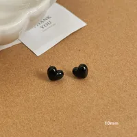 1 Pair Simple Style Heart Shape Plating Alloy Ear Studs sku image 6