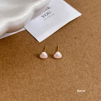 1 Pair Simple Style Heart Shape Plating Alloy Ear Studs sku image 1