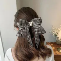 Women's Simple Style Bow Knot Pearl Hair Clip sku image 1