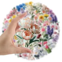 50 PCS/Package Flower Learning PET Pastoral Stickers main image 3