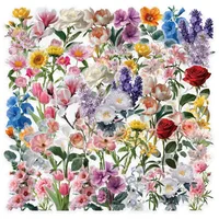 50 PCS/Package Flower Learning PET Pastoral Stickers main image 4