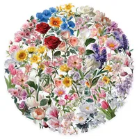 50 PCS/Package Flower Learning PET Pastoral Stickers main image 5
