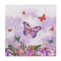 Elegant Flower Butterfly Virgin Wood Pulp Napkins sku image 1