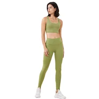 Sports Solid Color Nylon Spandex Collarless Active Bottoms Leggings main image 3