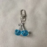 Sweet Cherry Resin Plating Women's Keychain sku image 1