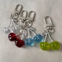 Sweet Cherry Resin Plating Women's Keychain main image 2