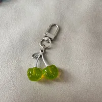 Sweet Cherry Resin Plating Women's Keychain sku image 2