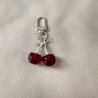 Sweet Cherry Resin Plating Women's Keychain main image 3