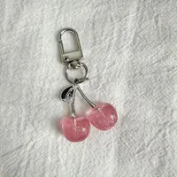 Sweet Cherry Resin Plating Women's Keychain sku image 4