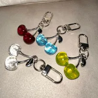 Sweet Cherry Resin Plating Women's Keychain main image 5