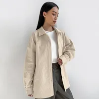 Women's Blouse Long Sleeve Blouses Vacation Simple Style Solid Color main image 3