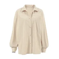 Women's Blouse Long Sleeve Blouses Vacation Simple Style Solid Color main image 5