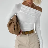 Women's T-shirt Long Sleeve T-Shirts Vacation Simple Style Solid Color main image 3