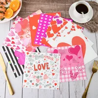 Valentine'S Day Romantic Love Heart Shape Virgin Wood Pulp Party Supplies Tableware main image 2