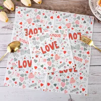 Valentine'S Day Romantic Love Heart Shape Virgin Wood Pulp Party Supplies Tableware main image 3