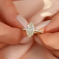 14K Gold Plated White Gold Plated 925 Sterling Silver Zircon Geometric Rings 925 Sterling Silver Rings main image 8