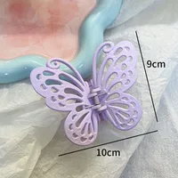 Women's Sweet Solid Color Butterfly Plastic Hollow Out Hair Claws sku image 2