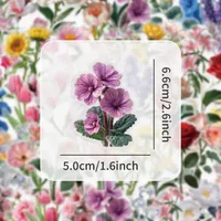 50 PCS/Package Flower Learning PET Pastoral Stickers main image 2