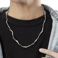 Simple Style Geometric Alloy Titanium Steel Polishing Unisex Necklace main image 5