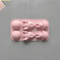 Cute Earth Astronaut Rocket Silica Gel Bakeware 1 Piece sku image 1