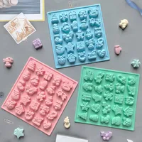 Christmas Cute Christmas Tree Santa Claus Solid Color Silica Gel Bakeware 1 Piece main image 3