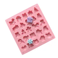 Christmas Cute Christmas Tree Santa Claus Solid Color Silica Gel Bakeware 1 Piece main image 6