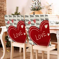 Romantic Letter Heart Shape Polyester Chair Cover main image 2