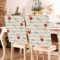Romantic Letter Heart Shape Polyester Chair Cover sku image 3