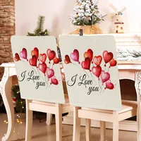 Romantic Letter Heart Shape Polyester Chair Cover sku image 4