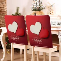 Romantic Letter Heart Shape Polyester Chair Cover sku image 20