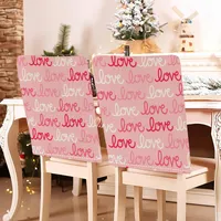Romantic Letter Heart Shape Polyester Chair Cover sku image 32
