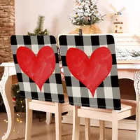 Romantic Letter Heart Shape Polyester Chair Cover sku image 40