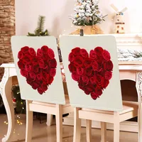 Romantic Letter Heart Shape Polyester Chair Cover sku image 11