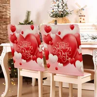 Romantic Letter Heart Shape Polyester Chair Cover sku image 22