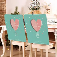 Romantic Letter Heart Shape Polyester Chair Cover sku image 30