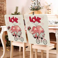 Romantic Letter Heart Shape Polyester Chair Cover sku image 6