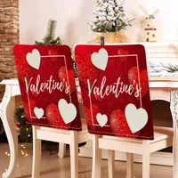 Romantic Letter Heart Shape Polyester Chair Cover sku image 18