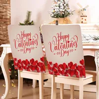 Romantic Letter Heart Shape Polyester Chair Cover sku image 21