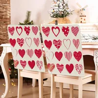 Romantic Letter Heart Shape Polyester Chair Cover sku image 25