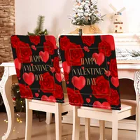 Romantic Letter Heart Shape Polyester Chair Cover sku image 33