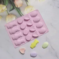 Cute Heart Shape Solid Color Shell Silica Gel Bakeware 1 Piece main image 3