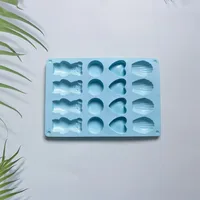 Cute Heart Shape Solid Color Shell Silica Gel Bakeware 1 Piece sku image 3