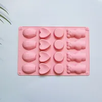 Cute Heart Shape Solid Color Shell Silica Gel Bakeware 1 Piece sku image 5