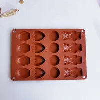 Cute Heart Shape Solid Color Shell Silica Gel Bakeware 1 Piece sku image 4